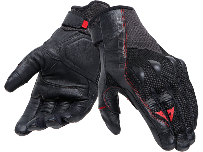 Guantes de moto Dainese Karakum Ergo-Tek hombre (negro / rojo)