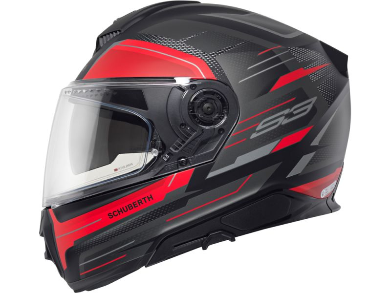 Schuberth S3 Apex Motorradhelm (Anthrazitmatt/Rot)