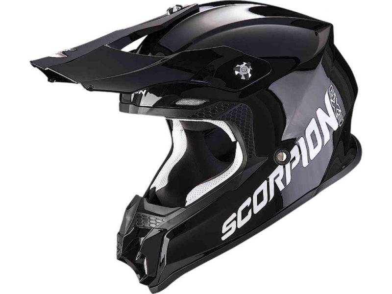 Scorpion VX-16 EVO Air Solid Crosshelm (Schwarz)