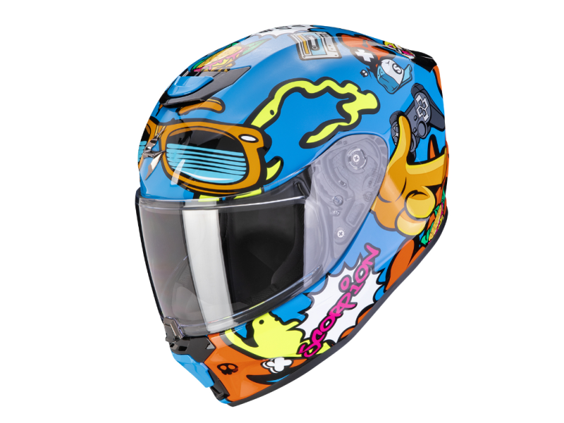 Scorpion EXO-JNR Air Fun Kinderhelm (Blau/Orange)