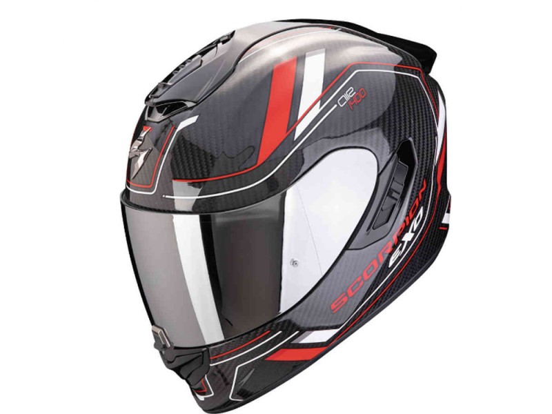 Scorpion Exo-1400 Evo II Carbon Air Integralhelm (Schwarz/Rot/Weiß)