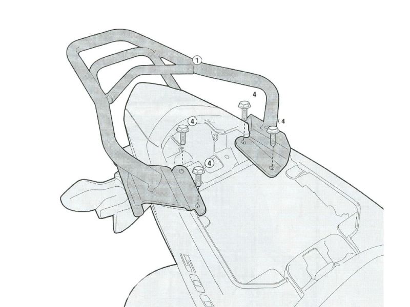 GIVI Monolock SR Portaequipajes Honda CBR 500 R (2013-) CB 500 F (2013-)