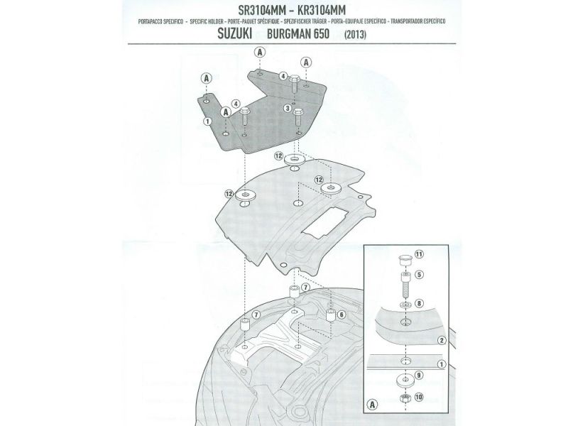 GIVI Monolock SR Portaequipajes Suzuki AN 650 Burgman (2002-)