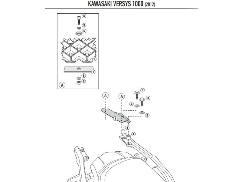 GIVI Portaequipajes Monolock SR Kawasaki Versys 1000 (2012-)