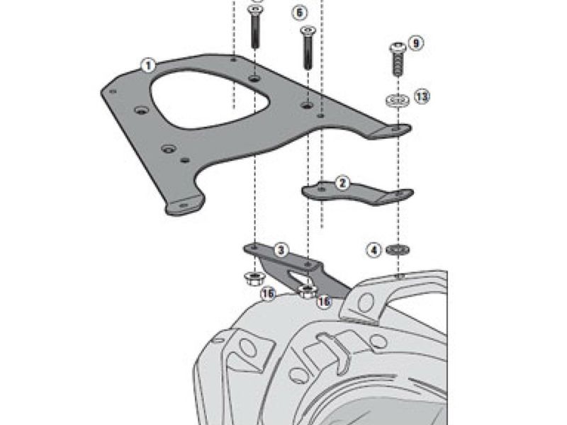 GIVI Monokey SR Portaequipajes BMW C 600 Sport (2012- | negro)