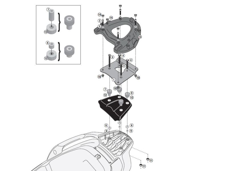 GIVI Monokey SR Portaequipajes Piaggio MP3 500ie LT Sport / Business (2014-)