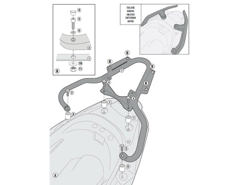 GIVI Monokey SR Portaequipajes Kymco K-XCT 125i / 300i (2013-)
