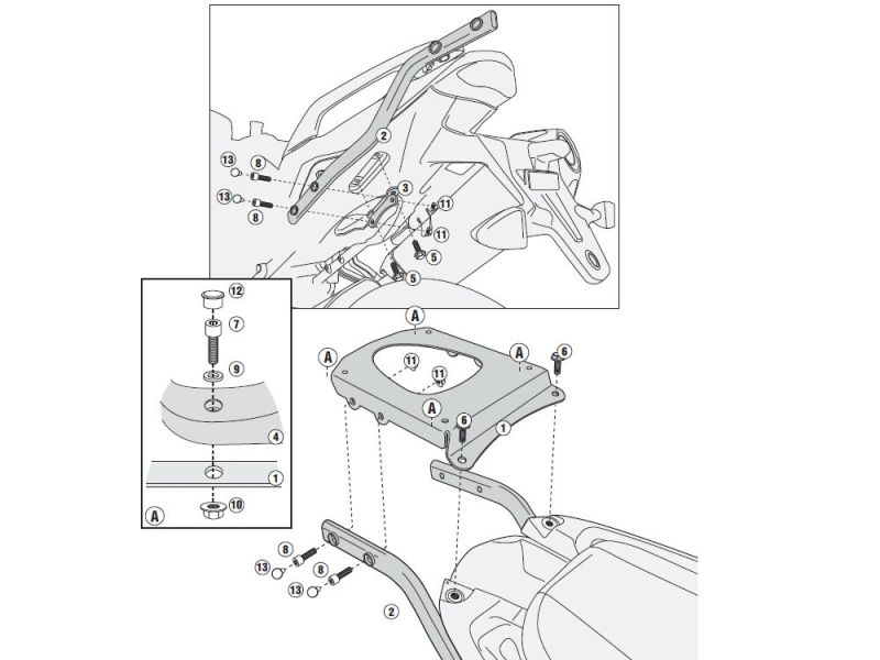 GIVI Portaequipajes Monokey SR Triumph Tiger 1050 Sport (2013-)