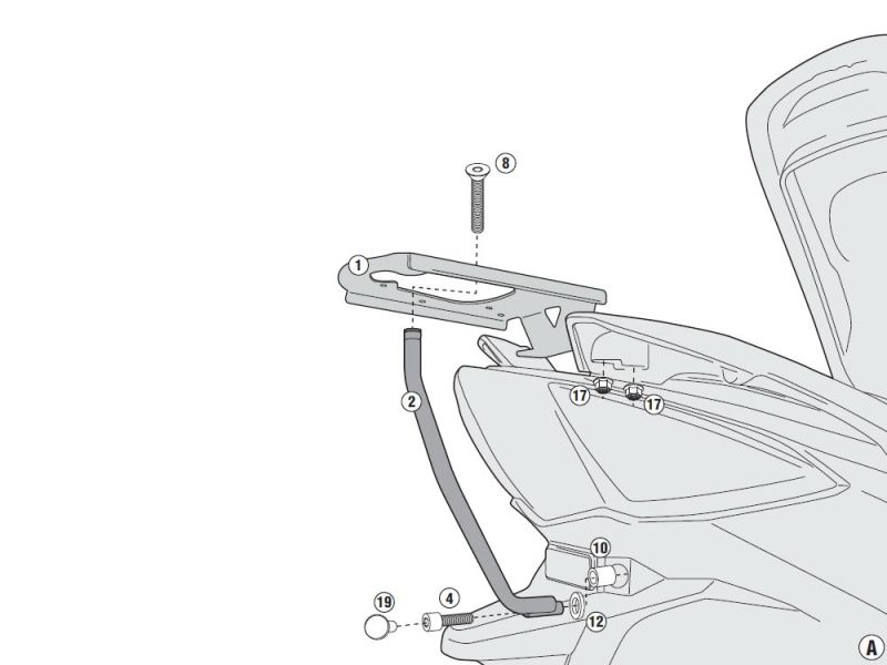 GIVI Monokey SR Portaequipajes SYM GTS 300i Joymax (2012-)