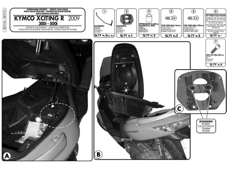 GIVI Monolock SR Portaequipajes Kymco X-Citing 300i / 500i EVO (2010-)