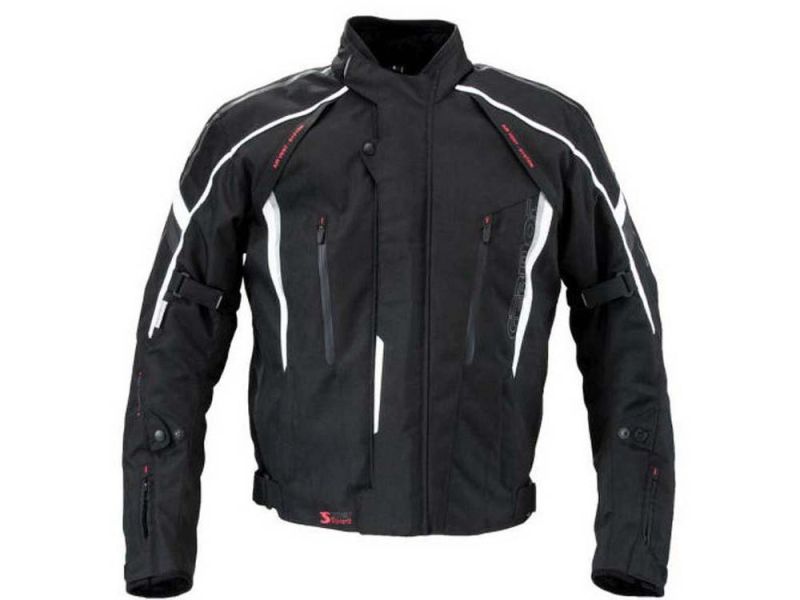 Germot Chaqueta de moto Supersport hombre (negro / gris)