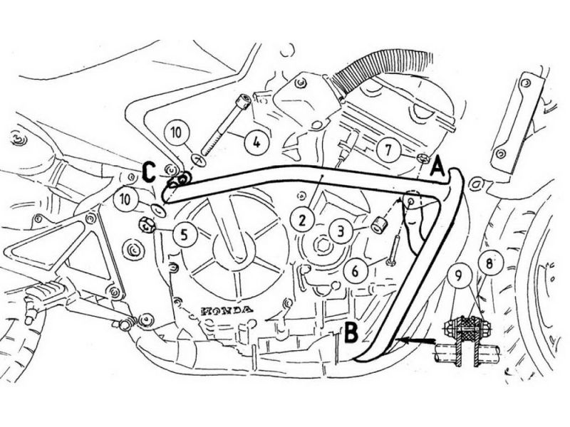 Hepco & Becker Barra de choque Honda CBF 600 (2004-2007)