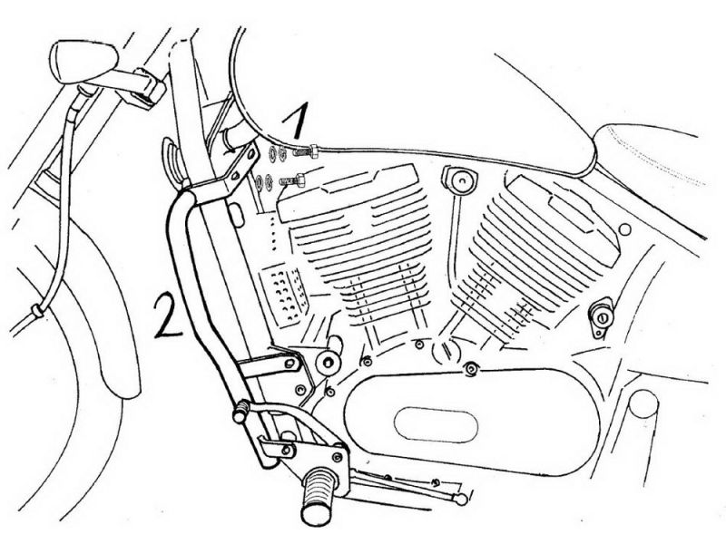 Hepco & Becker Barra de choque Kawasaki VN 800 (1995-2000)