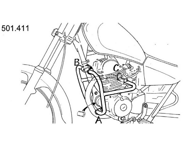Hepco & Becker Barra de choque Yamaha SR 125 (1989-2002)