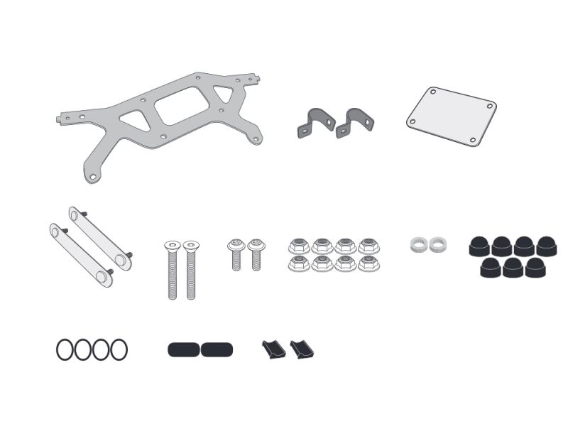 GIVI Kit de montaje S250 a PLR2139 para Yamaha Tracer 900 / Tracer 900 GT (2018-)