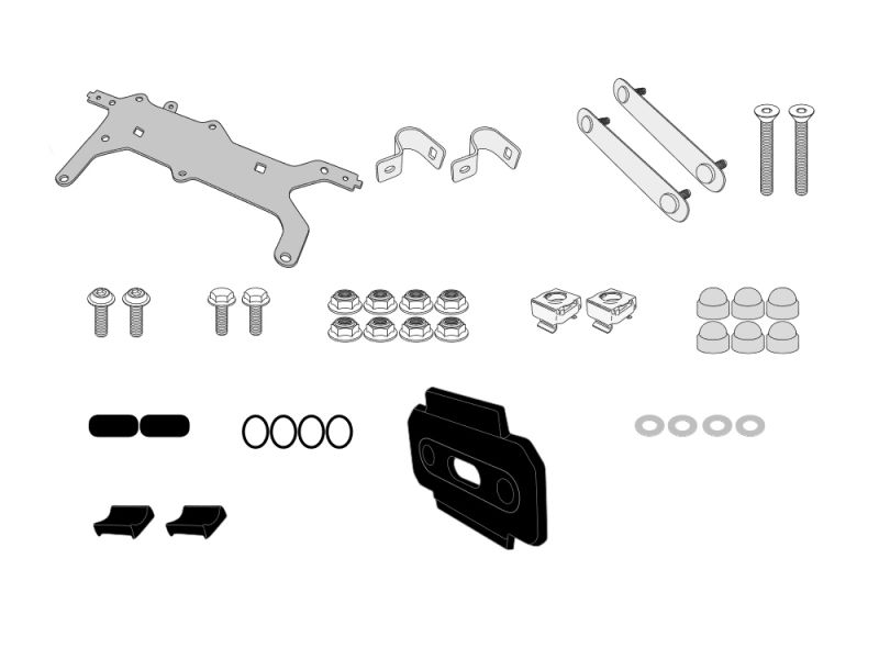 GIVI Kit de montaje S250 a PL4121 para Kawasaki Versys-X 300 (2017-)