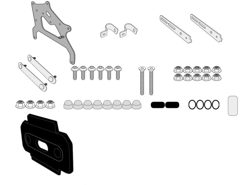 GIVI Kit de montaje S250 a PL5108CAM para BMW R1200GS Adventure (2014-) R1200GS (2013-) R1250GS (2019-)