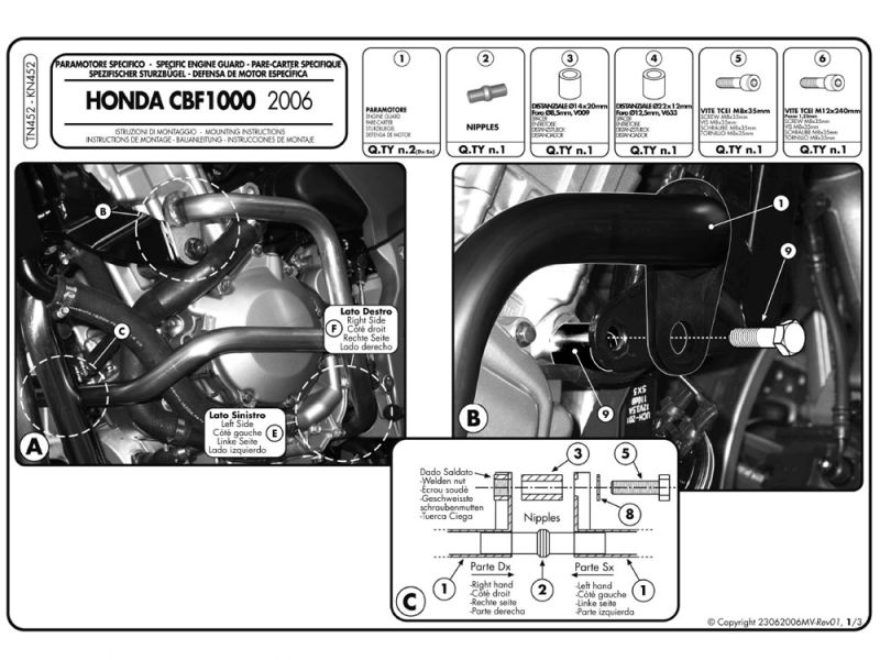 GIVI Barra de protección Honda CBF 1000 (2006-2011)