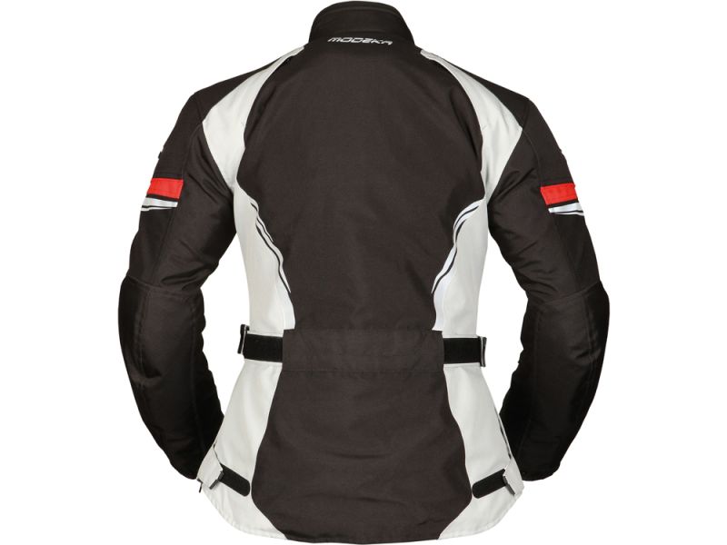 Chaqueta de moto Modeka Violetta para señoras (negro / gris claro)