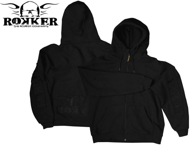 rokker Sudadera con cremallera (negra)